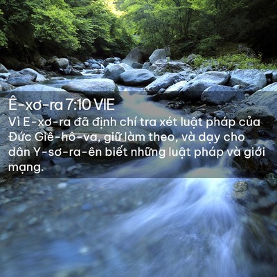 Picture 02 - Ê-xơ-ra 7:10 VIE - Vì E-xơ-ra đã định chí tra xét luật - Bible Verse Picture