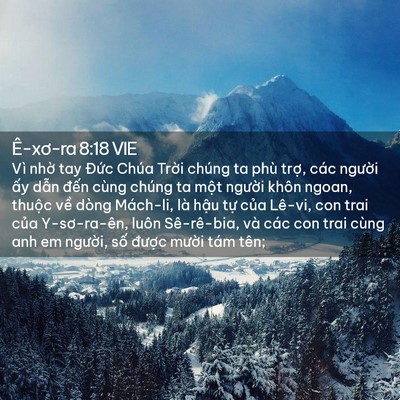 Picture 02 - Ê-xơ-ra 8:18 VIE - Vì nhờ tay Đức Chúa Trời chúng ta phù - Bible Verse Picture