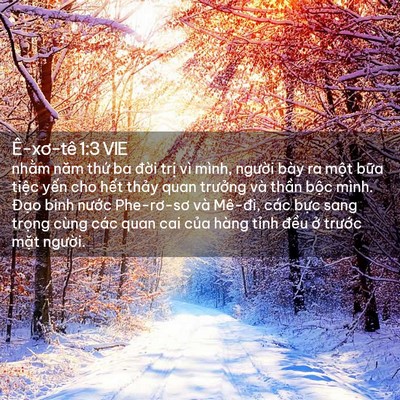 Picture 02 - Ê-xơ-tê 1:3 VIE - nhằm năm thứ ba đời trị vì mình, - Bible Verse Picture
