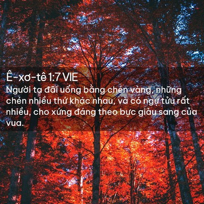 Picture 02 - Ê-xơ-tê 1:7 VIE - Người ta đãi uống bằng chén vàng, - Bible Verse Picture