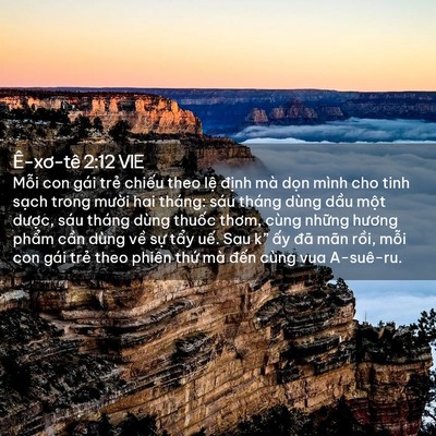 Picture 02 - Ê-xơ-tê 2:12 VIE - Mỗi con gái trẻ chiếu theo lệ định - Bible Verse Picture