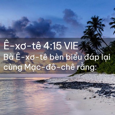 Picture 02 - Ê-xơ-tê 4:15 VIE - Bà Ê-xơ-tê bèn biểu đáp lại cùng - Bible Verse Picture
