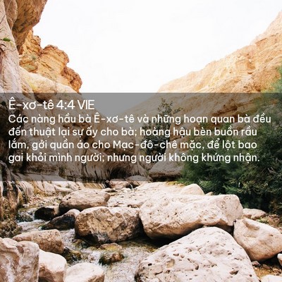 Picture 02 - Ê-xơ-tê 4:4 VIE - Các nàng hầu bà Ê-xơ-tê và những - Bible Verse Picture