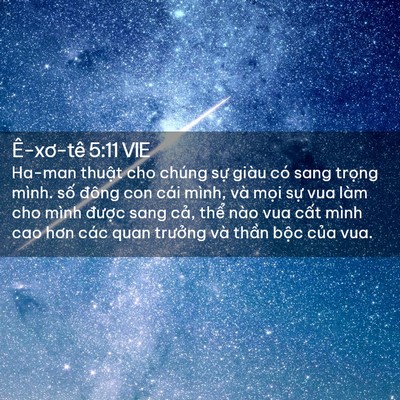 Picture 02 - Ê-xơ-tê 5:11 VIE - Ha-man thuật cho chúng sự giàu có sang - Bible Verse Picture