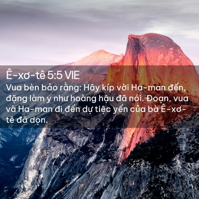 Picture 02 - Ê-xơ-tê 5:5 VIE - Vua bèn bảo rằng: Hãy kíp vời Ha-man - Bible Verse Picture