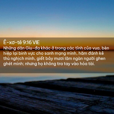 Picture 02 - Ê-xơ-tê 9:16 VIE - Những dân Giu-đa khác ở trong các tỉnh - Bible Verse Picture