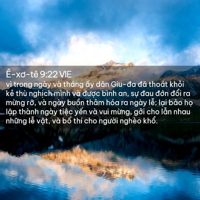 Picture 02 - Ê-xơ-tê 9:22 VIE - vì trong ngày và tháng ấy dân Giu-đa đã - Bible Verse Picture
