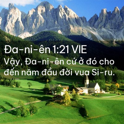 Picture 02 - Ða-ni-ên 1:21 VIE - Vậy, Đa-ni-ên cứ ở đó cho đến năm - Bible Verse Picture
