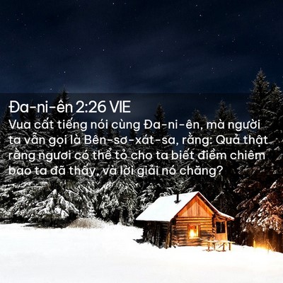 Picture 02 - Ða-ni-ên 2:26 VIE - Vua cất tiếng nói cùng Đa-ni-ên, mà - Bible Verse Picture