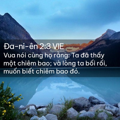 Picture 02 - Ða-ni-ên 2:3 VIE - Vua nói cùng họ rằng: Ta đã thấy một - Bible Verse Picture