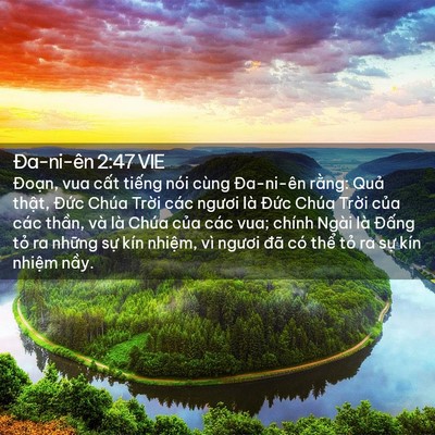 Picture 02 - Ða-ni-ên 2:47 VIE - Đoạn, vua cất tiếng nói cùng Đa-ni-ên - Bible Verse Picture