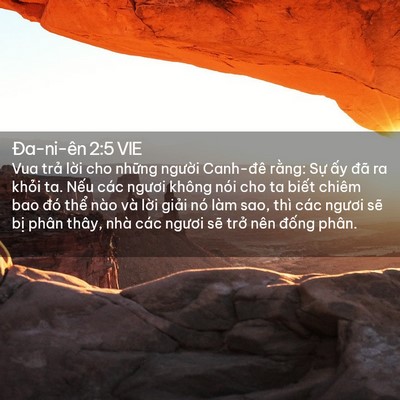 Picture 02 - Ða-ni-ên 2:5 VIE - Vua trả lời cho những người Canh-đê - Bible Verse Picture