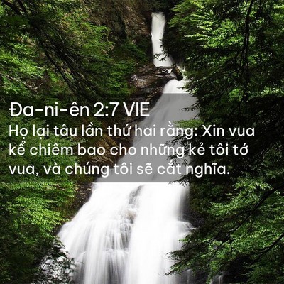 Picture 02 - Ða-ni-ên 2:7 VIE - Họ lại tâu lần thứ hai rằng: Xin vua - Bible Verse Picture