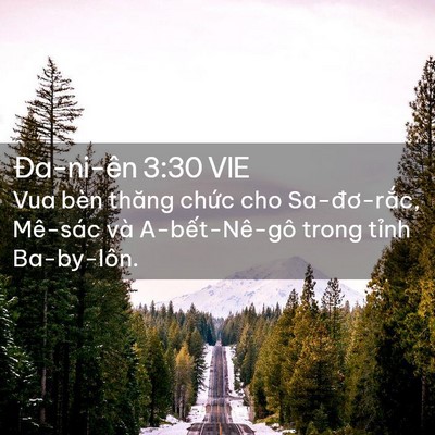 Picture 02 - Ða-ni-ên 3:30 VIE - Vua bèn thăng chức cho Sa-đơ-rắc, - Bible Verse Picture