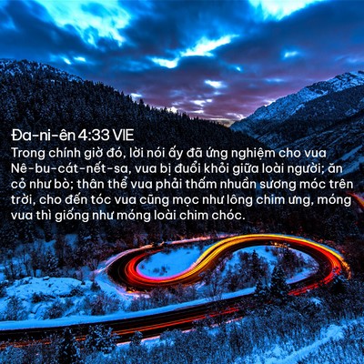 Picture 02 - Ða-ni-ên 4:33 VIE - Trong chính giờ đó, lời nói ấy đã - Bible Verse Picture