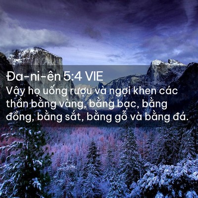 Picture 02 - Ða-ni-ên 5:4 VIE - Vậy họ uống rượu và ngợi khen các - Bible Verse Picture