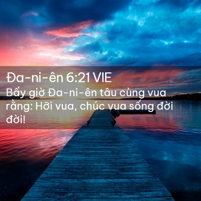 Picture 02 - Ða-ni-ên 6:21 VIE - Bấy giờ Đa-ni-ên tâu cùng vua rằng: - Bible Verse Picture