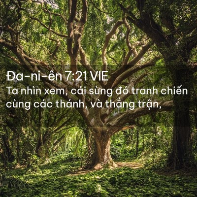 Picture 02 - Ða-ni-ên 7:21 VIE - Ta nhìn xem, cái sừng đó tranh chiến - Bible Verse Picture