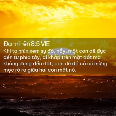 Picture 02 - Ða-ni-ên 8:5 VIE - Khi ta nhìn xem sự đó, nầy, một con dê - Bible Verse Picture