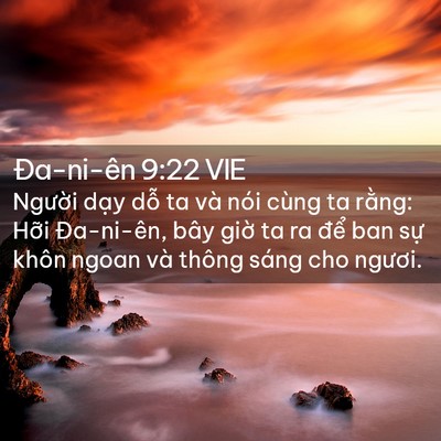 Picture 02 - Ða-ni-ên 9:22 VIE - Người dạy dỗ ta và nói cùng ta rằng: - Bible Verse Picture