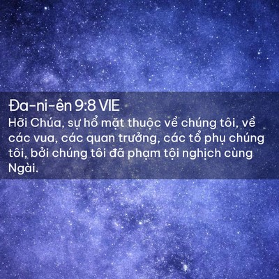 Picture 02 - Ða-ni-ên 9:8 VIE - Hỡi Chúa, sự hổ mặt thuộc về chúng - Bible Verse Picture