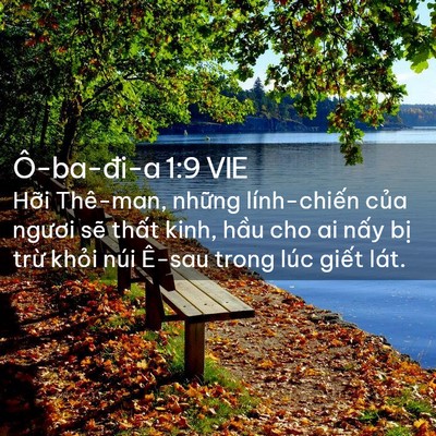 Picture 02 - Ô-ba-đi-a 1:9 VIE - Hỡi Thê-man, những lính-chiến của - Bible Verse Picture