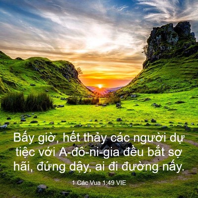 Picture 03 - 1 Các Vua 1:49 VIE - Bấy giờ, hết thảy các người dự - Bible Verse Picture