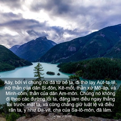 Picture 03 - 1 Các Vua 11:33 VIE - Aáy, bởi vì chúng nó đã từ bỏ ta, đi - Bible Verse Picture