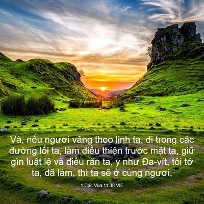 Picture 03 - 1 Các Vua 11:38 VIE - Và, nếu ngươi vâng theo lịnh ta, đi - Bible Verse Picture