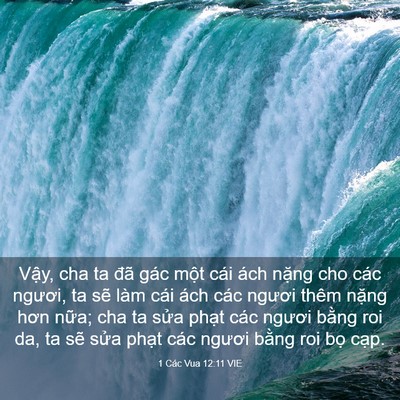 Picture 03 - 1 Các Vua 12:11 VIE - Vậy, cha ta đã gác một cái ách nặng - Bible Verse Picture