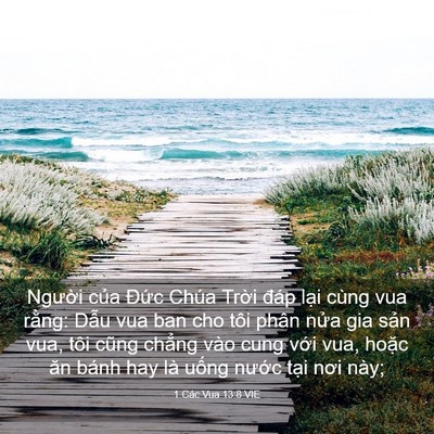 Picture 03 - 1 Các Vua 13:8 VIE - Người của Đức Chúa Trời đáp lại - Bible Verse Picture