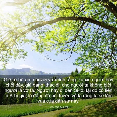 Picture 03 - 1 Các Vua 14:2 VIE - Giê-rô-bô-am nói với vợ mình rằng: Ta - Bible Verse Picture