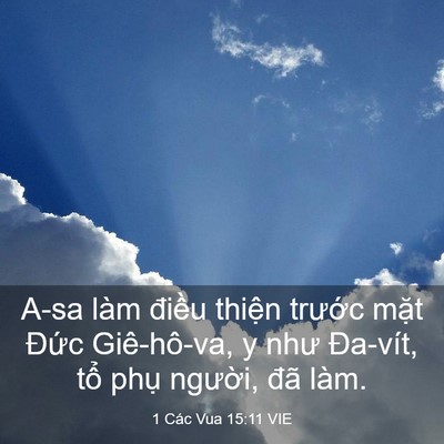 Picture 03 - 1 Các Vua 15:11 VIE - A-sa làm điều thiện trước mặt Đức - Bible Verse Picture