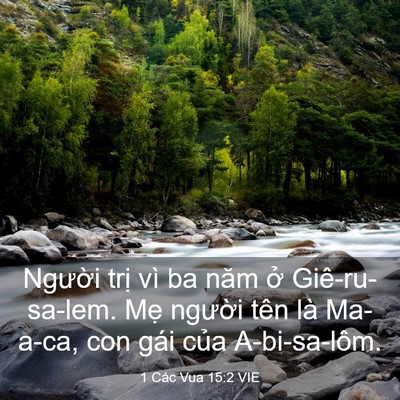 Picture 03 - 1 Các Vua 15:2 VIE - Người trị vì ba năm ở Giê-ru-sa-lem. - Bible Verse Picture