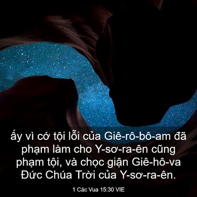 Picture 03 - 1 Các Vua 15:30 VIE - ấy vì cớ tội lỗi của Giê-rô-bô-am - Bible Verse Picture