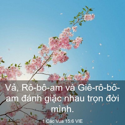 Picture 03 - 1 Các Vua 15:6 VIE - Vả, Rô-bô-am và Giê-rô-bô-am đánh - Bible Verse Picture
