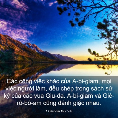 Picture 03 - 1 Các Vua 15:7 VIE - Các công việc khác của A-bi-giam, mọi - Bible Verse Picture