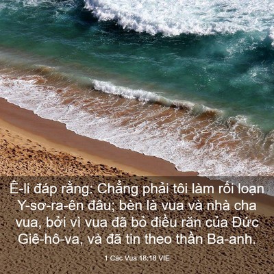 Picture 03 - 1 Các Vua 18:18 VIE - Ê-li đáp rằng: Chẳng phải tôi làm - Bible Verse Picture