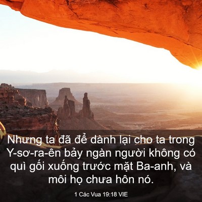 Picture 03 - 1 Các Vua 19:18 VIE - Nhưng ta đã để dành lại cho ta trong - Bible Verse Picture