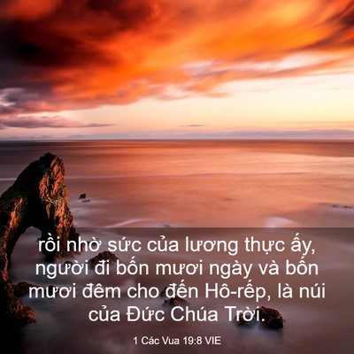 Picture 03 - 1 Các Vua 19:8 VIE - rồi nhờ sức của lương thực ấy, - Bible Verse Picture