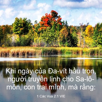 Picture 03 - 1 Các Vua 2:1 VIE - Khi ngày của Đa-vít hầu trọn, người - Bible Verse Picture