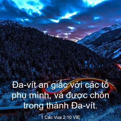 Picture 03 - 1 Các Vua 2:10 VIE - Đa-vít an giấc với các tổ phụ mình, - Bible Verse Picture