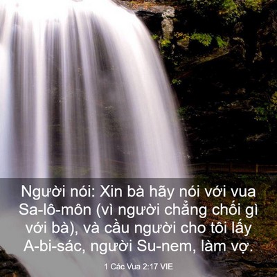 Picture 03 - 1 Các Vua 2:17 VIE - Người nói: Xin bà hãy nói với vua - Bible Verse Picture
