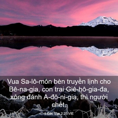 Picture 03 - 1 Các Vua 2:25 VIE - Vua Sa-lô-môn bèn truyền lịnh cho - Bible Verse Picture