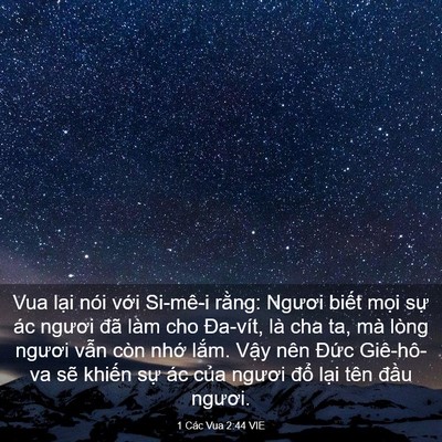 Picture 03 - 1 Các Vua 2:44 VIE - Vua lại nói với Si-mê-i rằng: Ngươi - Bible Verse Picture