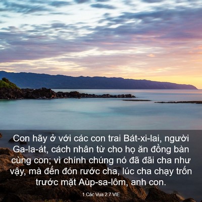 Picture 03 - 1 Các Vua 2:7 VIE - Con hãy ở với các con trai Bát-xi-lai, - Bible Verse Picture