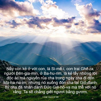 Picture 03 - 1 Các Vua 2:8 VIE - Nầy còn kẻ ở với con, là Si-mê-i, con - Bible Verse Picture