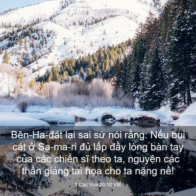 Picture 03 - 1 Các Vua 20:10 VIE - Bên-Ha-đát lại sai sứ nói rằng: Nếu - Bible Verse Picture