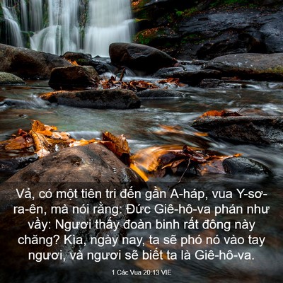 Picture 03 - 1 Các Vua 20:13 VIE - Vả, có một tiên tri đến gần A-háp, - Bible Verse Picture