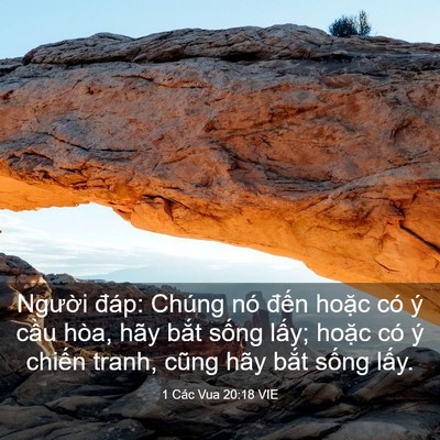 Picture 03 - 1 Các Vua 20:18 VIE - Người đáp: Chúng nó đến hoặc có ý - Bible Verse Picture